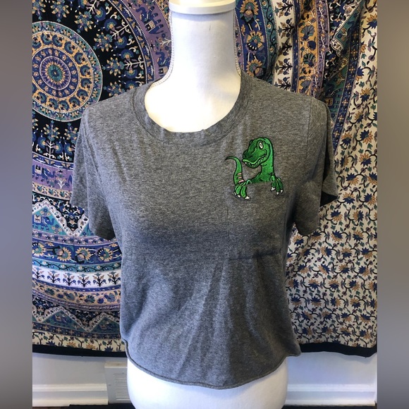 💚 SALE! Dinosaur Crop Top - Picture 1 of 3